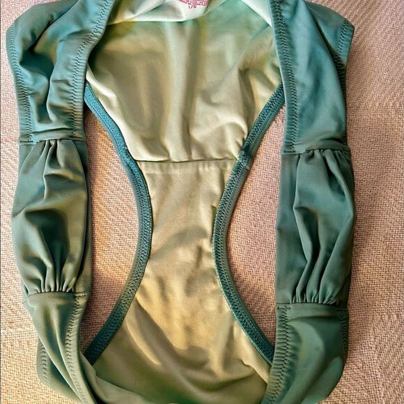 Victoria's Secret Seafoam Blue Green Knockout Solid Bikini Bottoms Sz Large. - Picture 5 of 7